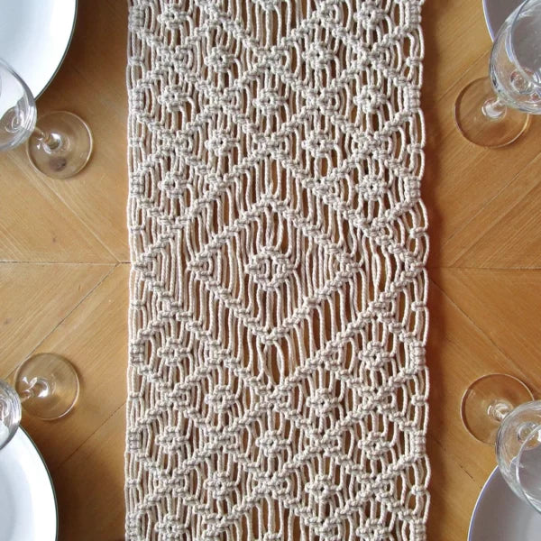 Boho Macrame Table Runner For Dining Table