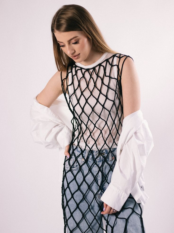 Macrame Beach Wear Mesh Dress