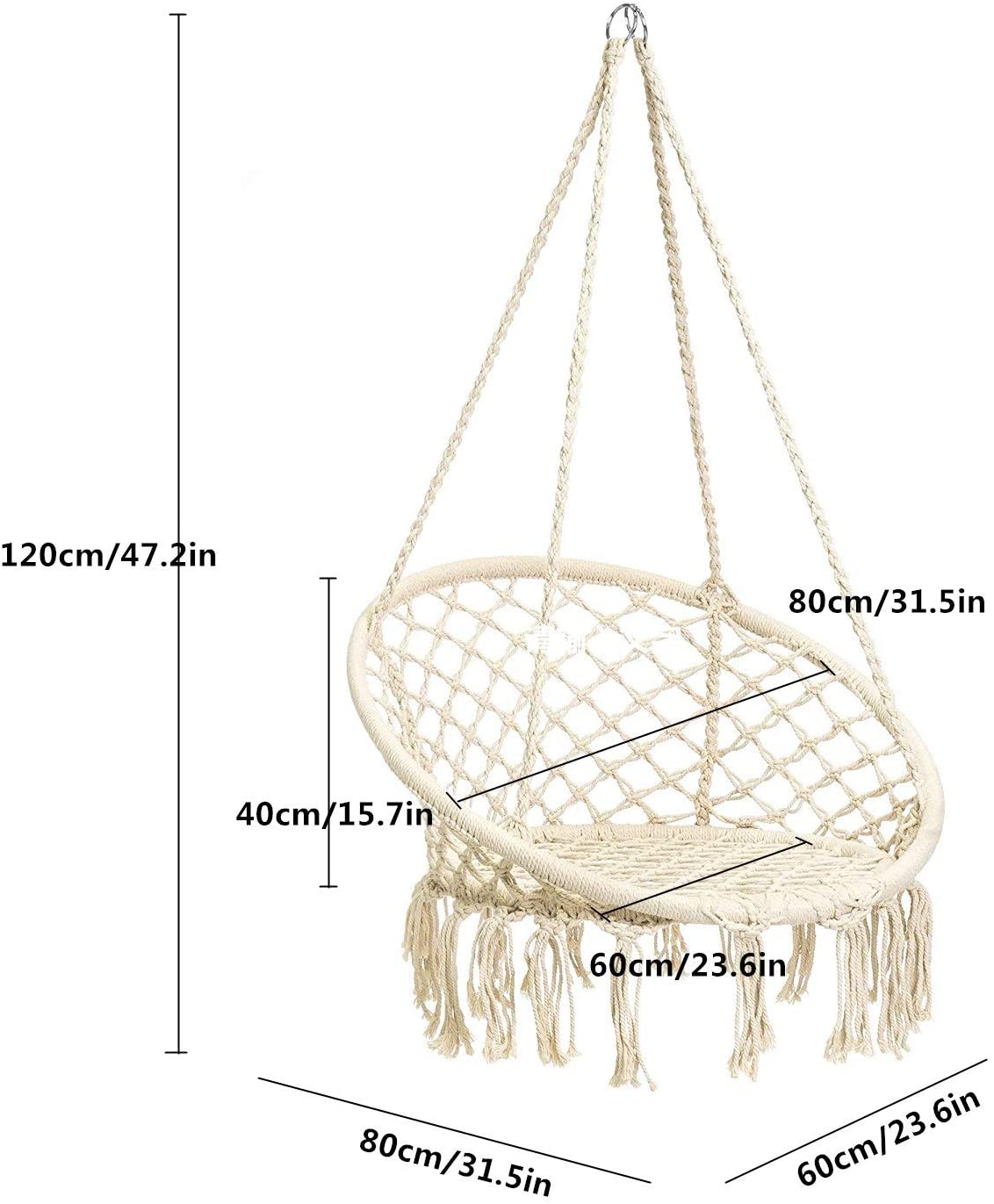 Macrame Hanging Swing for Adults