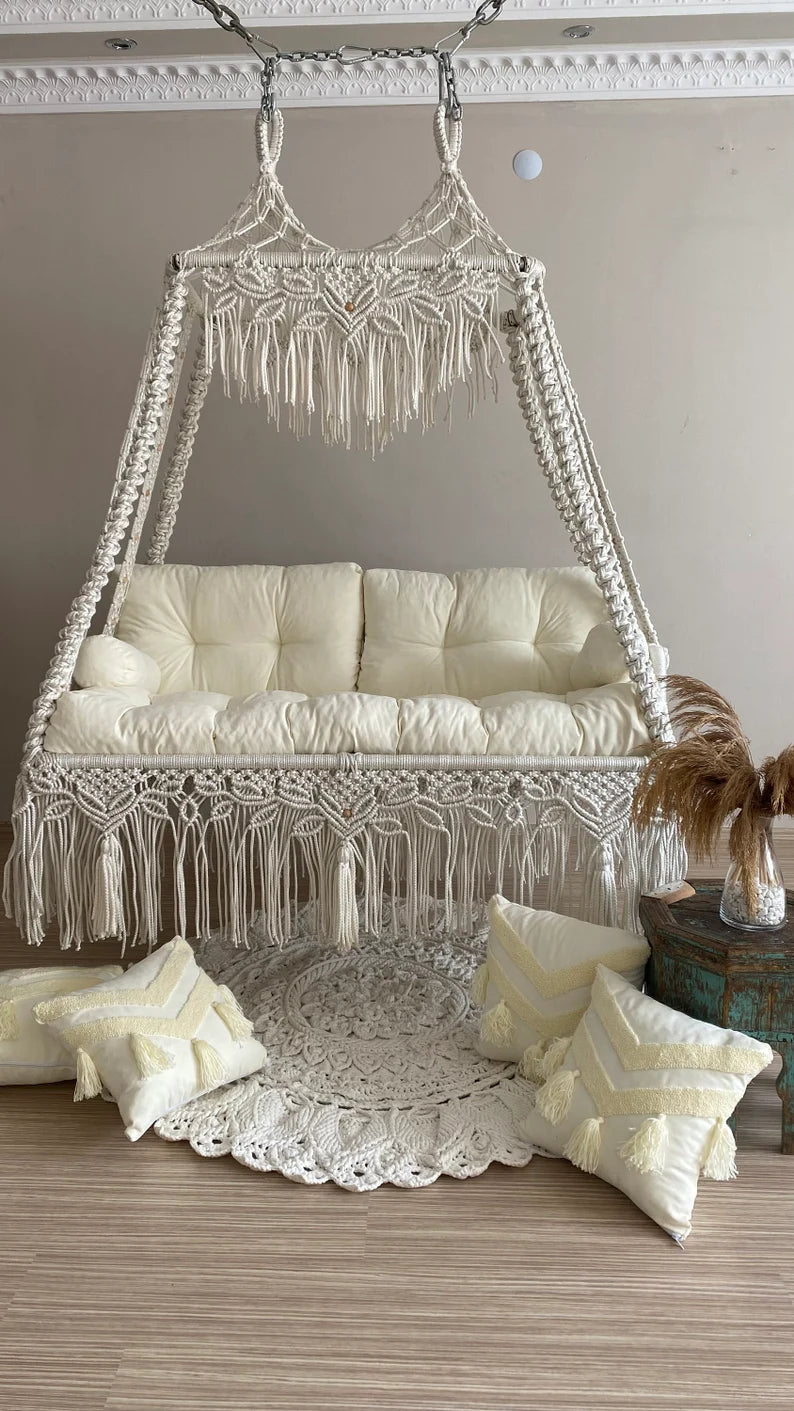 Macrame Swing Sofa For Adults