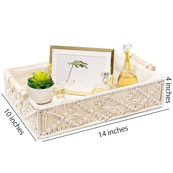 Macrame Storage Basket Home Organizer