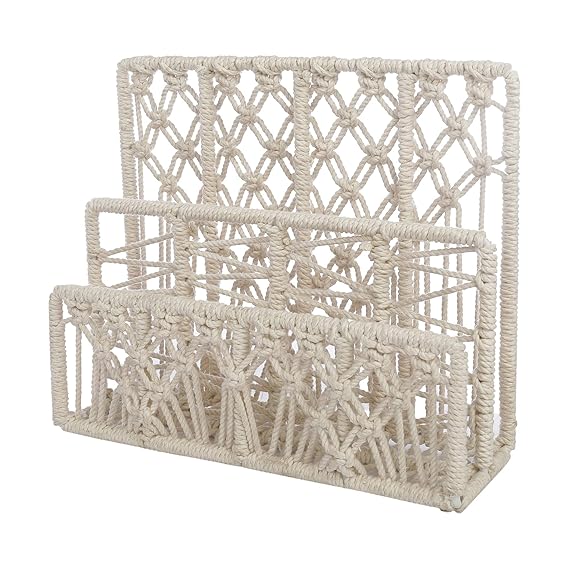 Macrame Magazine Storage Rack For Home