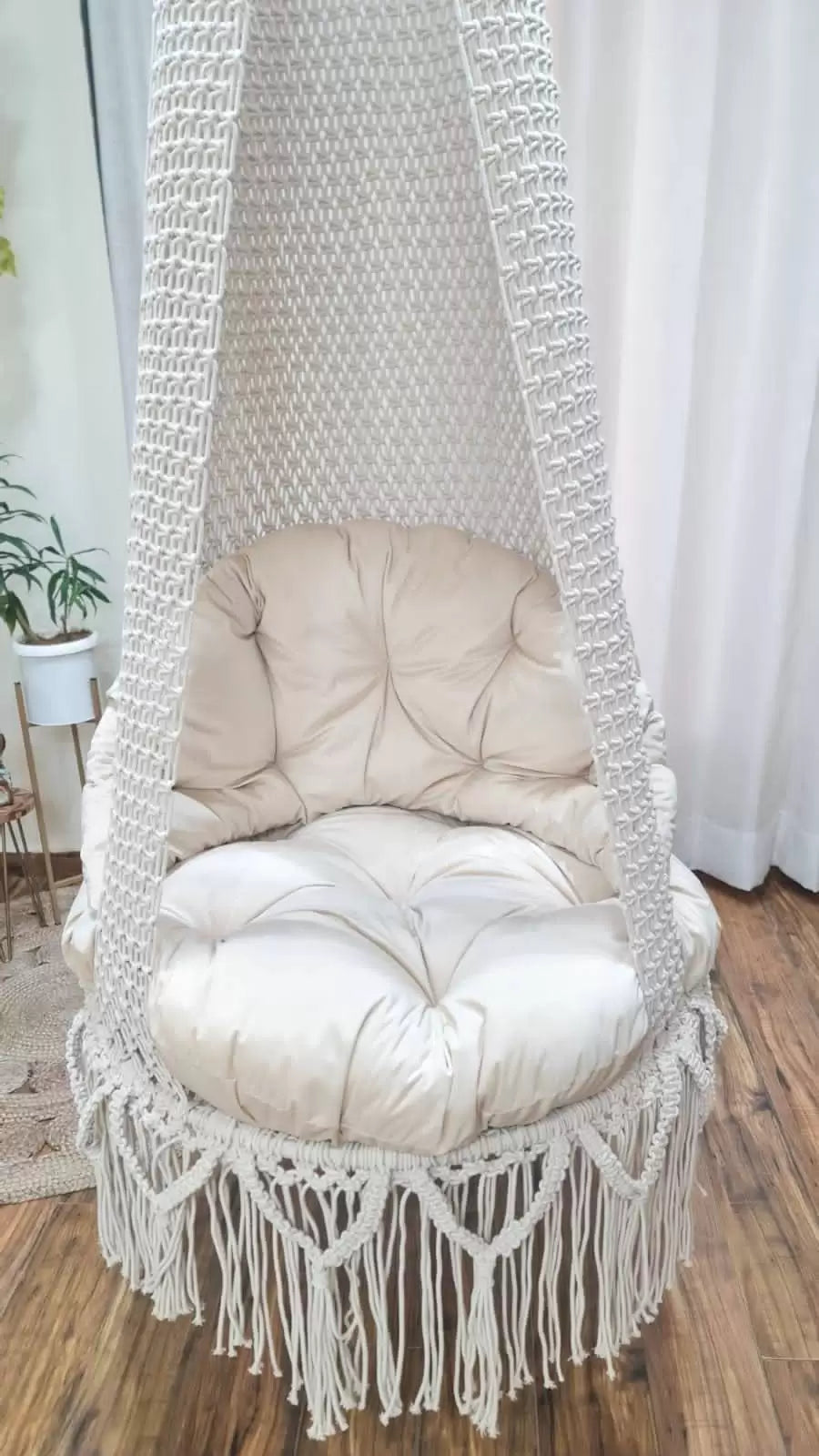 Macrame Hammock Chair Swing 72 x 30 inches