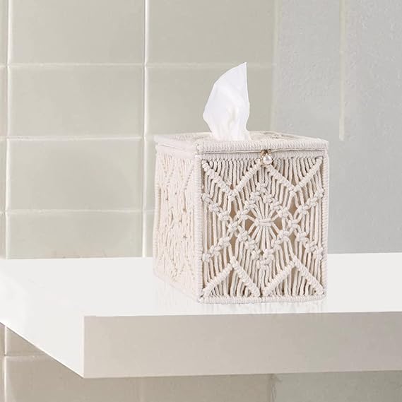 Macrame Paper Tissue Holder Home Decor