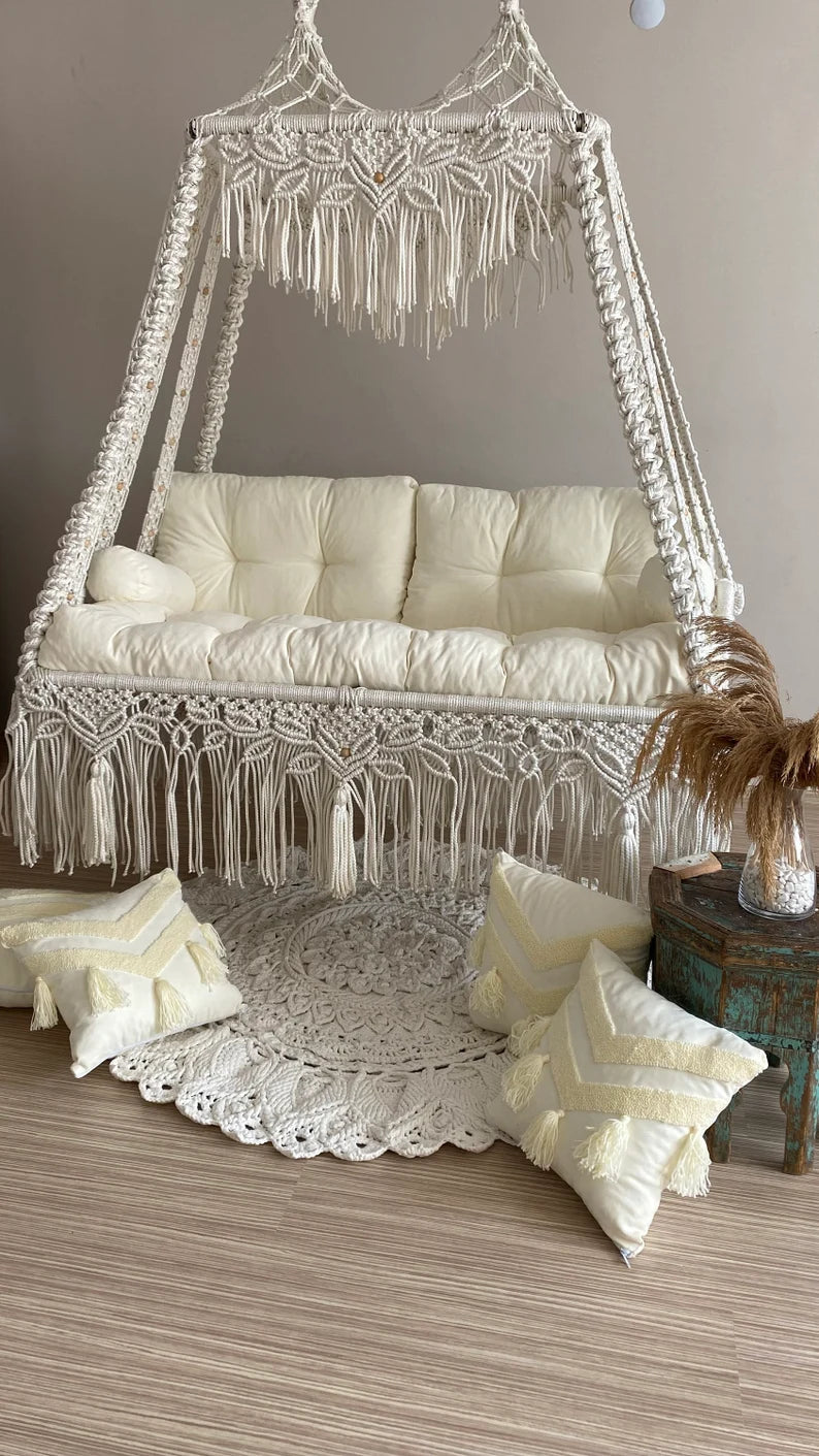 Macrame Swing Sofa For Adults