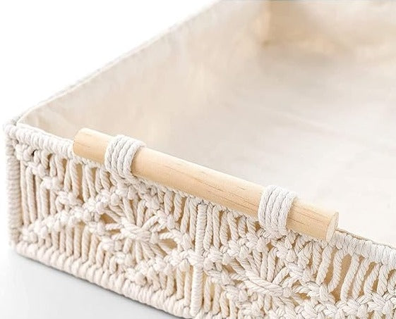 Macrame Storage Basket Home Organizer