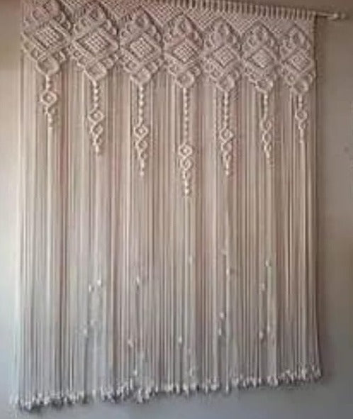 Handmade Macrame Curtains For Home Decor 7 feet