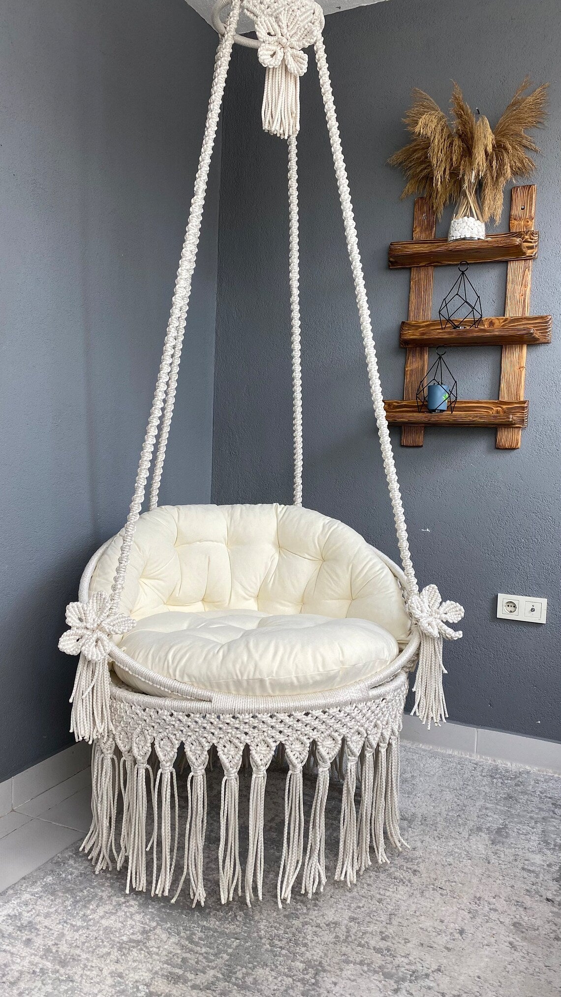 Macrame Swing Chair For Adults 35 inches