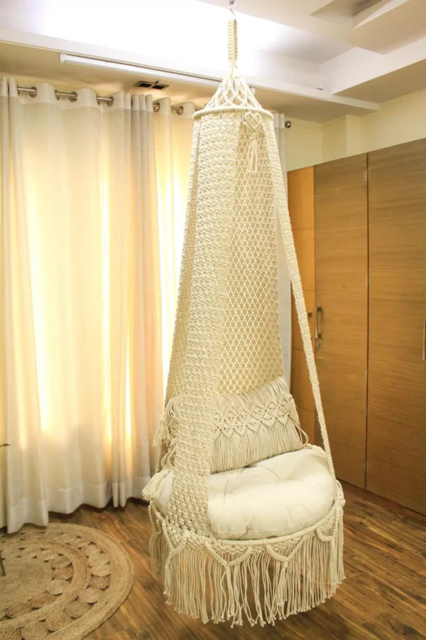 Macrame Hammock Chair Swing 72 x 30 inches