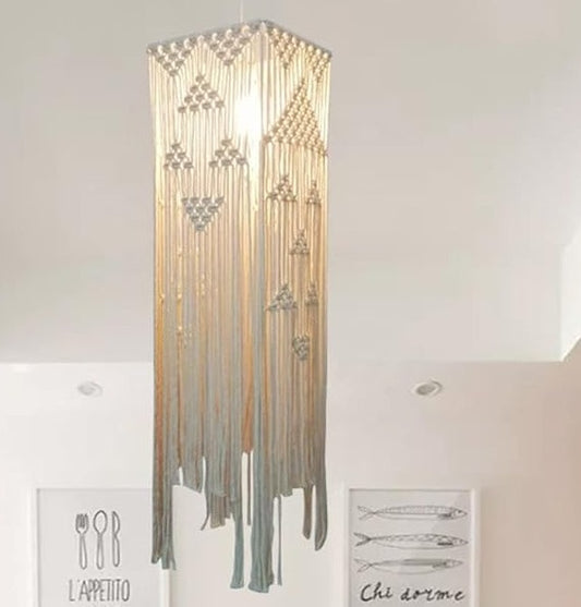 Luxurious Macrame Hanging Lamp For Home Decor