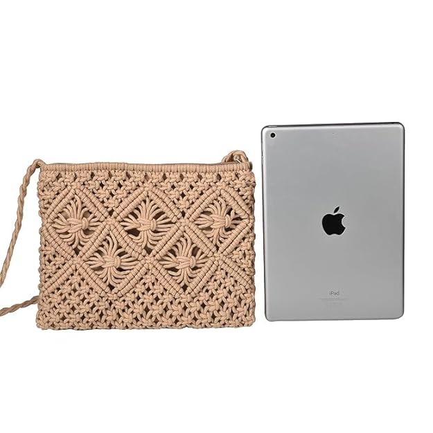 Brown Macrame Sling Bag For Women