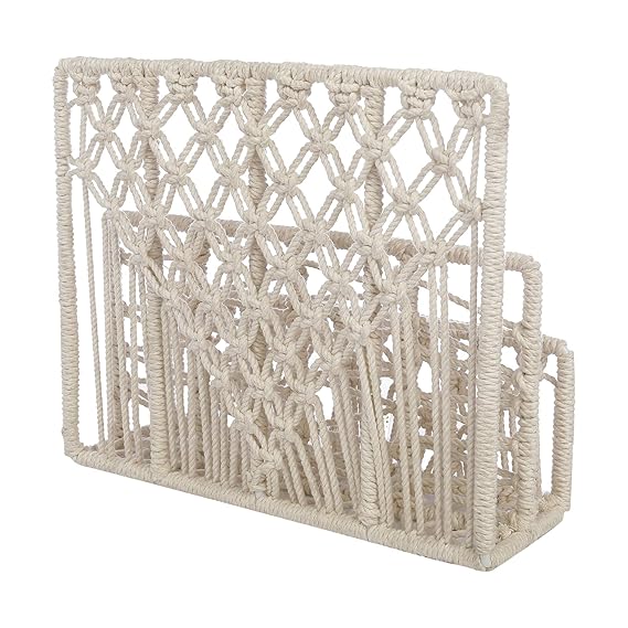 Macrame Magazine Storage Rack For Home