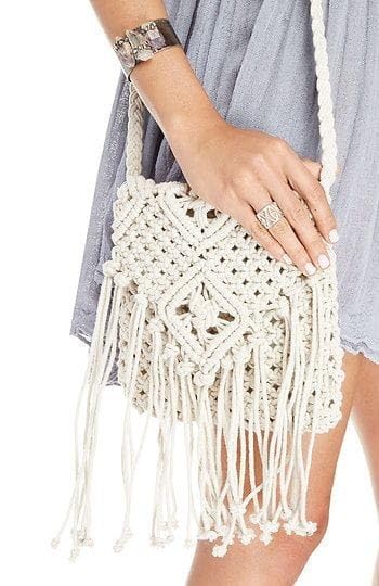 Handwoven Macrame Sling Bag For Women