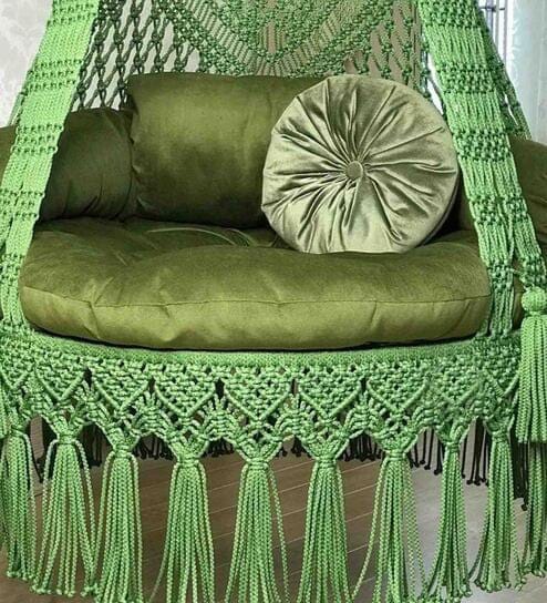 Outdoor Macrame Swing For Adults