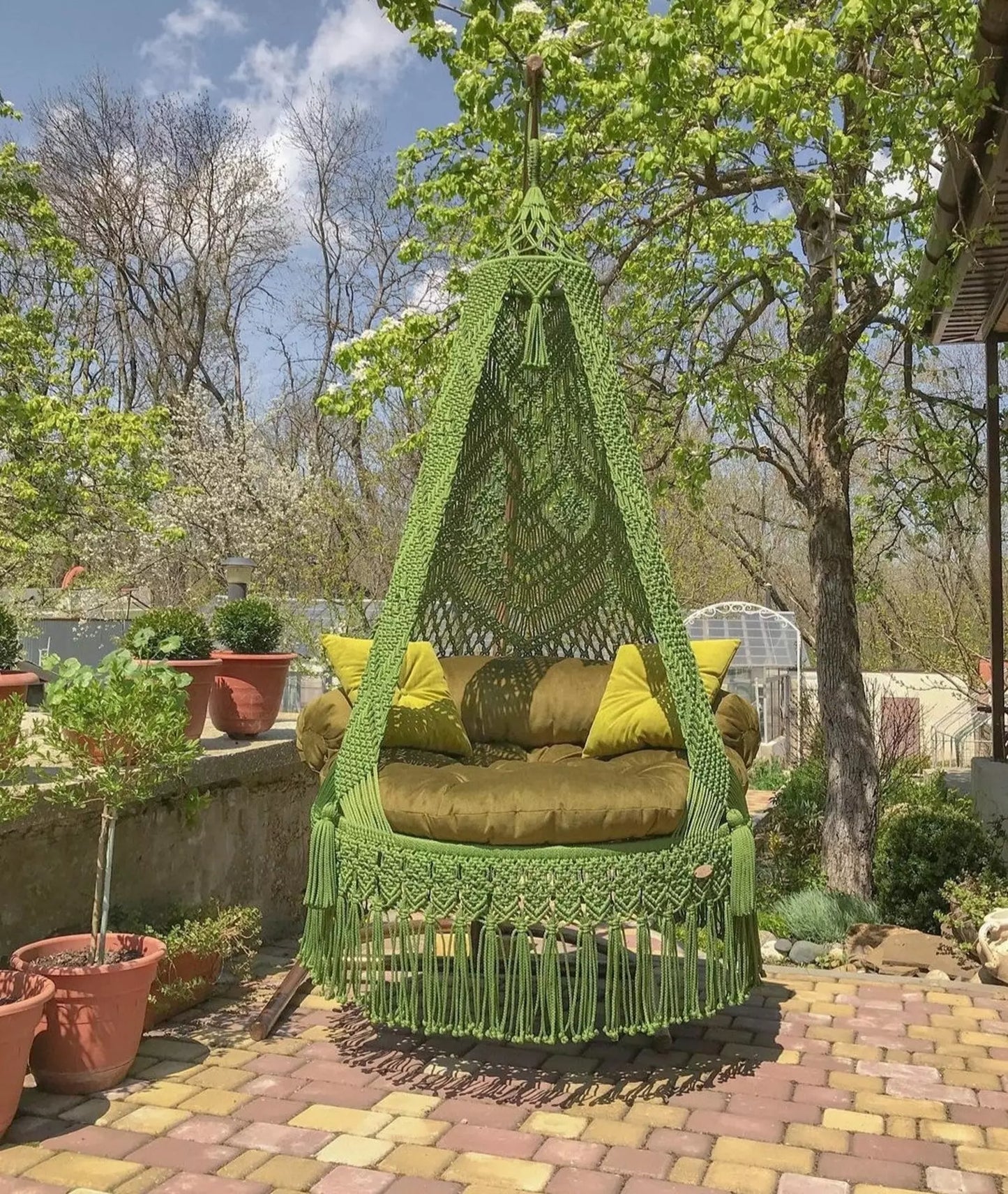 Outdoor Macrame Swing For Adults