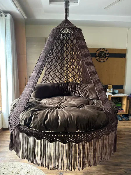 Brown Deluxe Couple Bed Swing