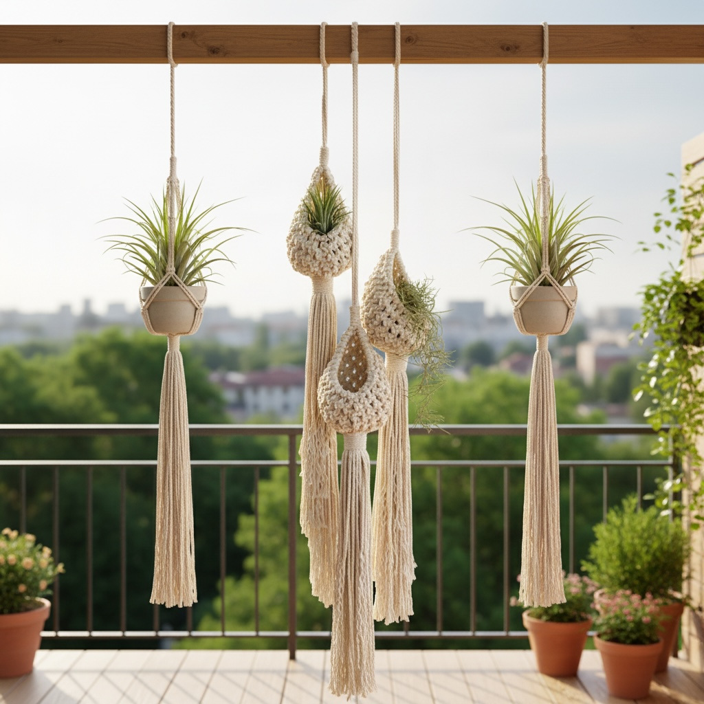 Cute Macrame Hanging Planters Set Of 3