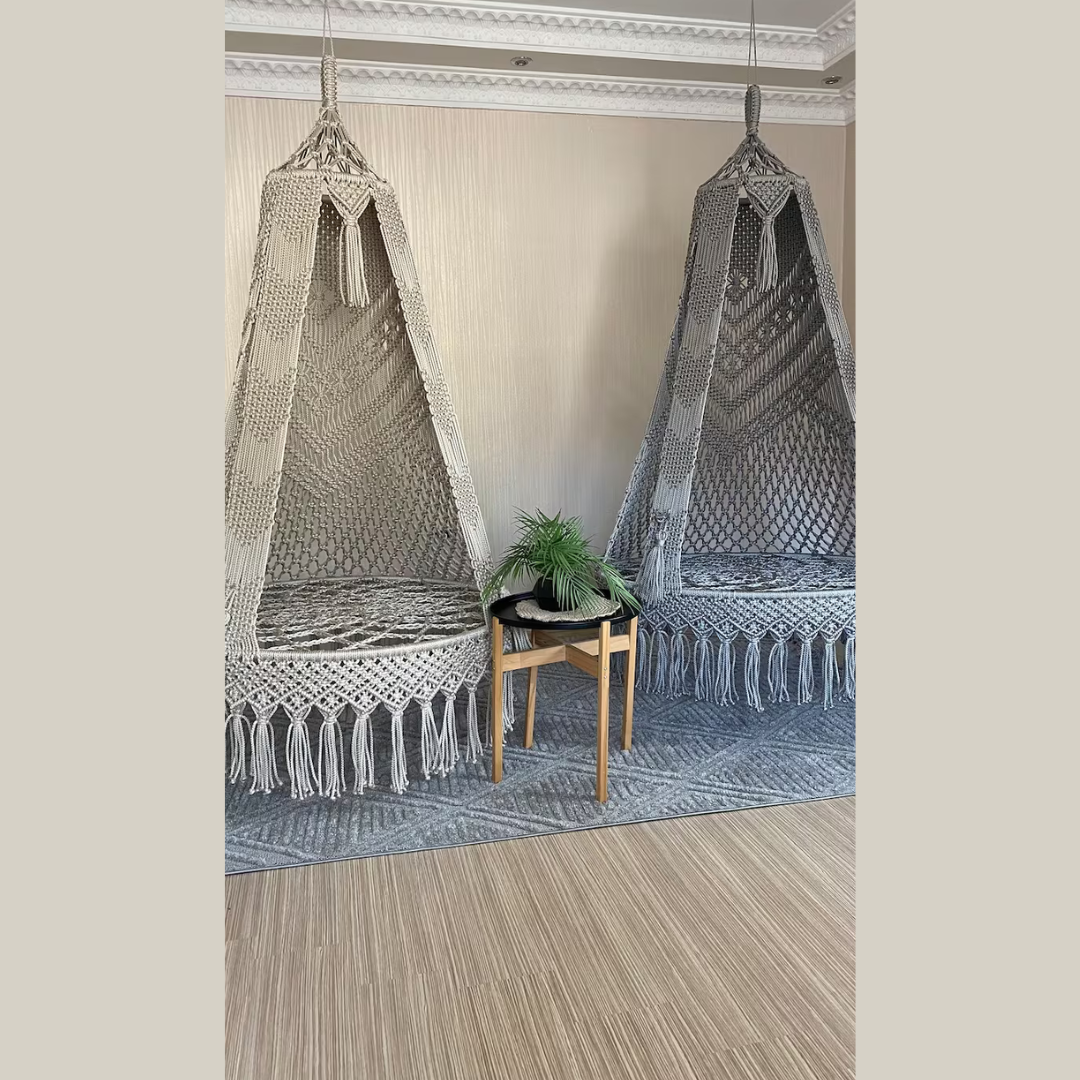 Beautiful Macrame Swing Hammock Chair With Mattress