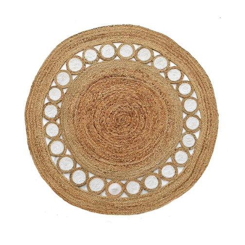 Handmade Jute Braided Round Rug 47 inches