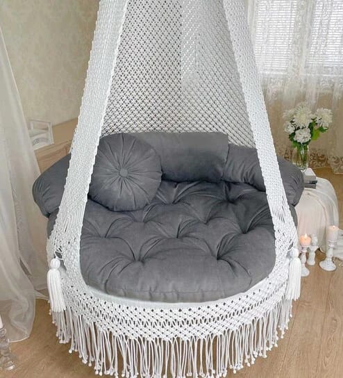 Outdoor Swing Macrame Hammock Chair