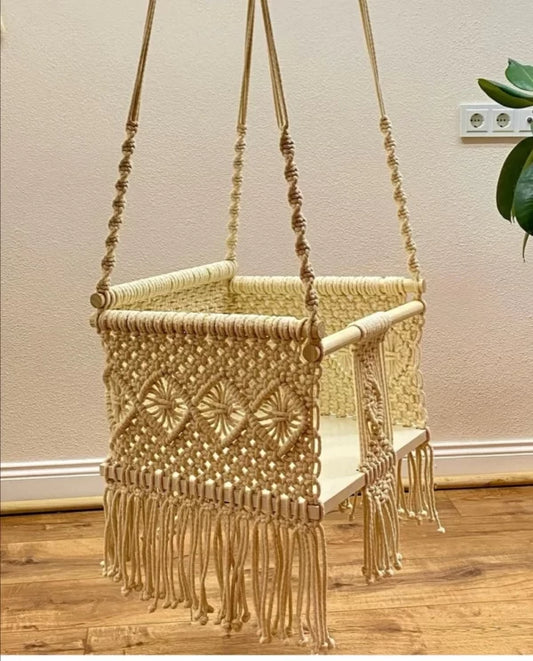 Macrame Hanging Baby Swing Chair