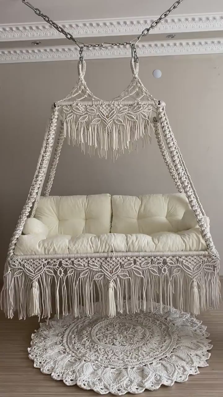 Macrame Swing Sofa For Adults