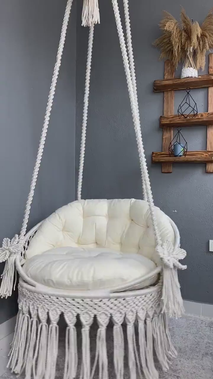 Macrame Swing Chair For Adults 35 inches