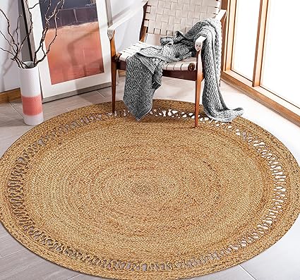 Handmade Jute Braided Round Mat For Home Decor